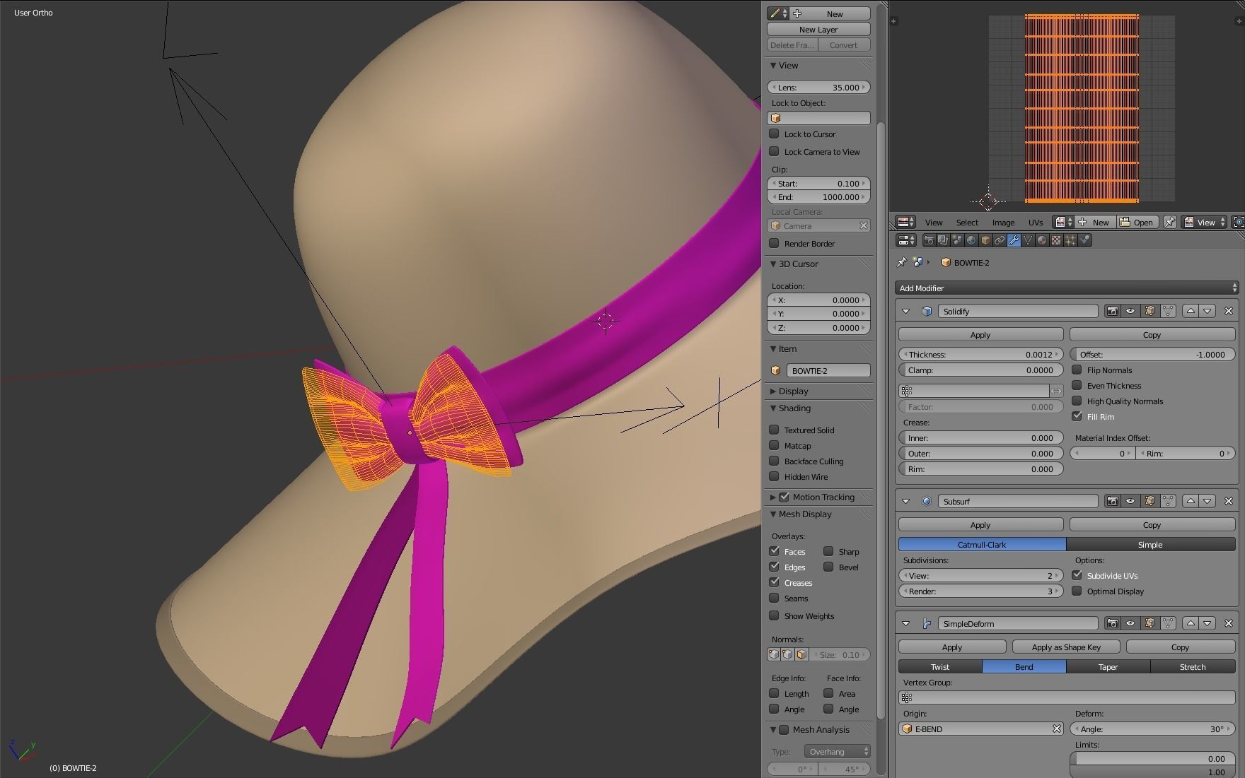 Women Sun Hat 3D model_17