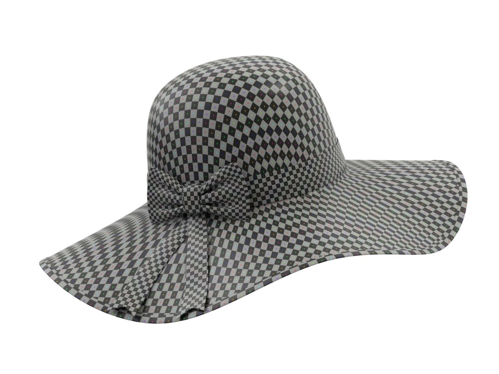 Women Sun Hat 3D model_10