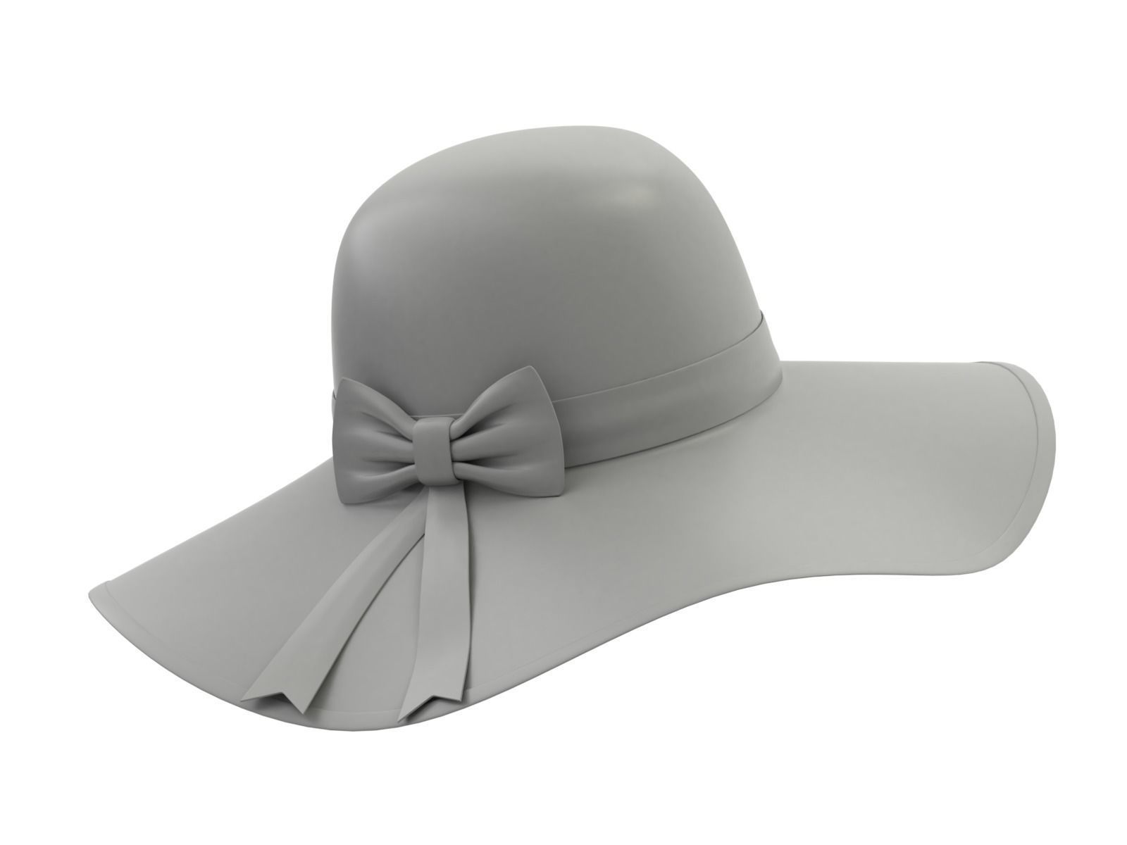Women Sun Hat 3D model_11