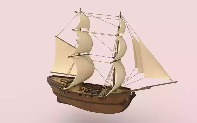 Supply wooden sailing ship