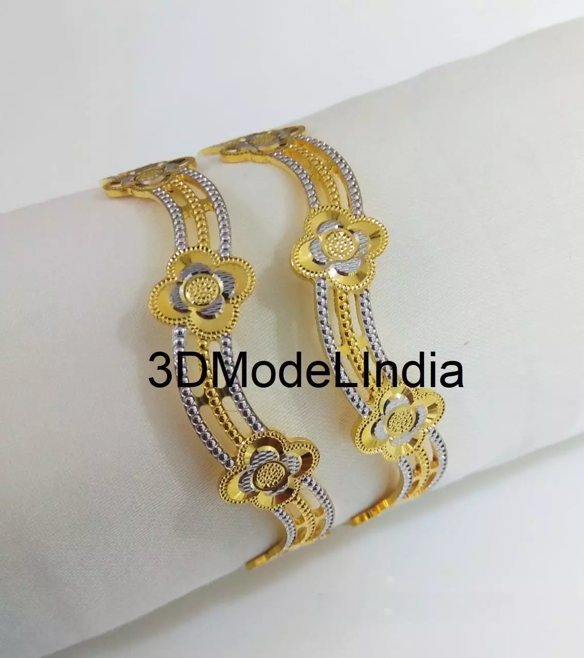 cnc machine cutting design gold Bangle  3D print model_0