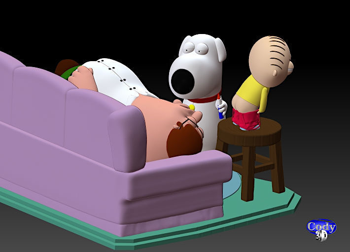 Family Guy Griffin Model Assembly File STL-OBJ 3D Printing  3D print model_20