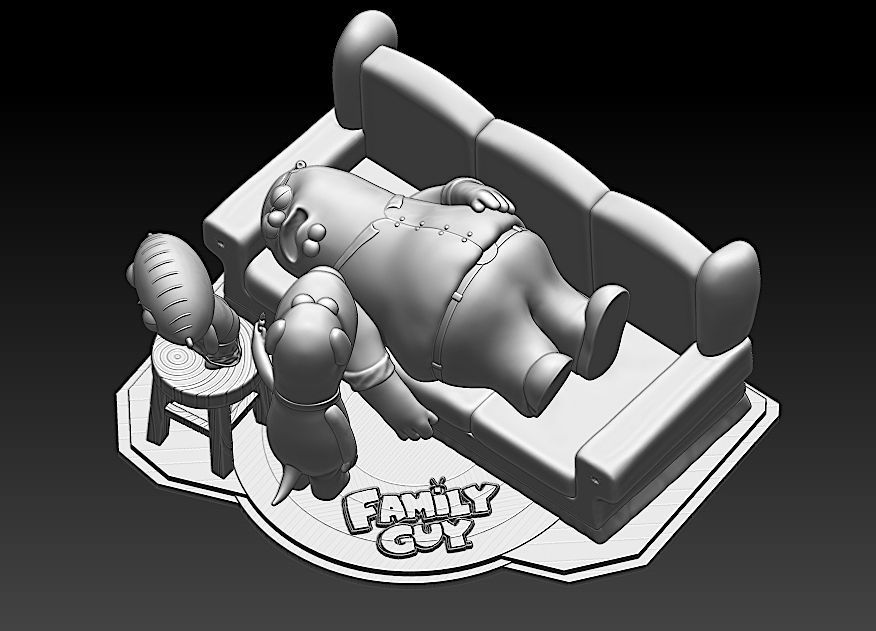 Family Guy Griffin Model Assembly File STL-OBJ 3D Printing  3D print model_24