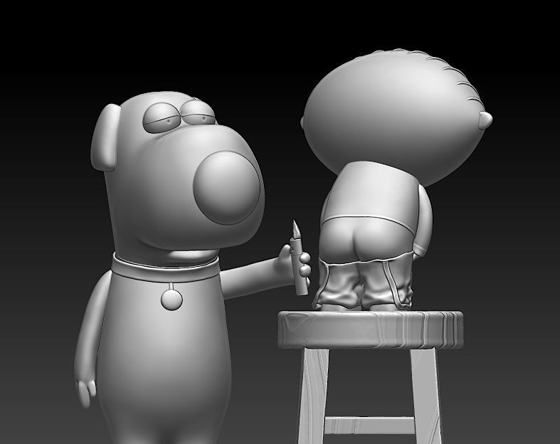 Family Guy Griffin Model Assembly File STL-OBJ 3D Printing  3D print model_7