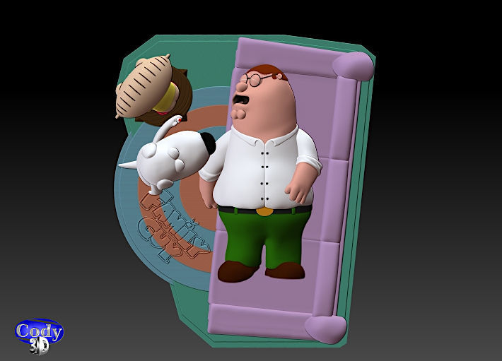 Family Guy Griffin Model Assembly File STL-OBJ 3D Printing  3D print model_17
