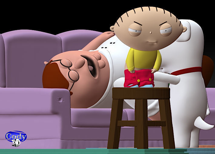 Family Guy Griffin Model Assembly File STL-OBJ 3D Printing  3D print model_19