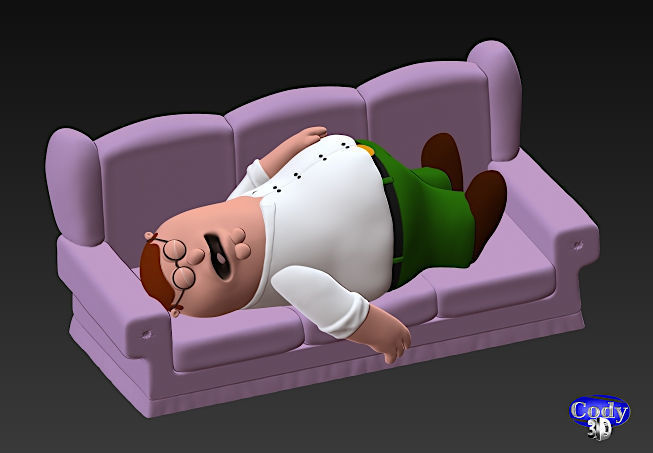 Family Guy Griffin Model Assembly File STL-OBJ 3D Printing  3D print model_22