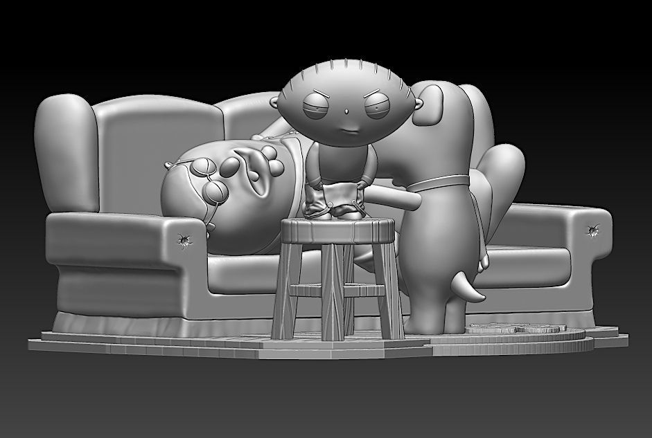 Family Guy Griffin Model Assembly File STL-OBJ 3D Printing  3D print model_6