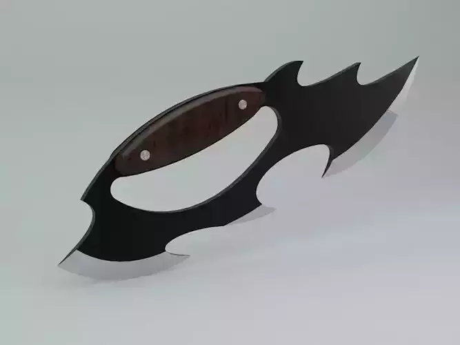 Weapons - Knife with brass knuckles handled Low-poly 3D model