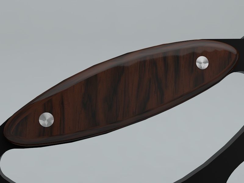 Weapons - Knife with brass knuckles handled Low-poly 3D model_4