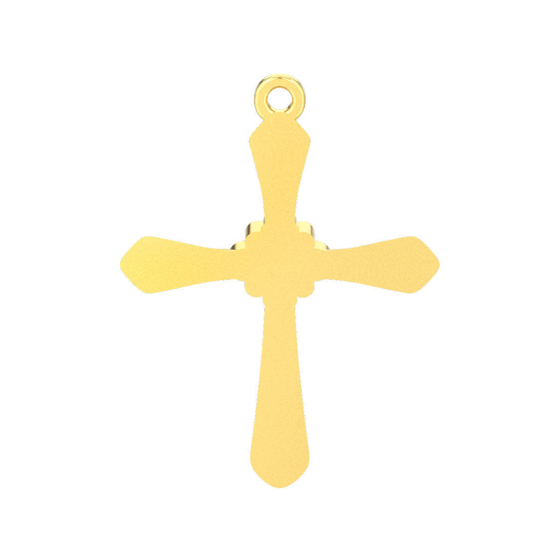 Simple diamond cross pendant 3D print model_9