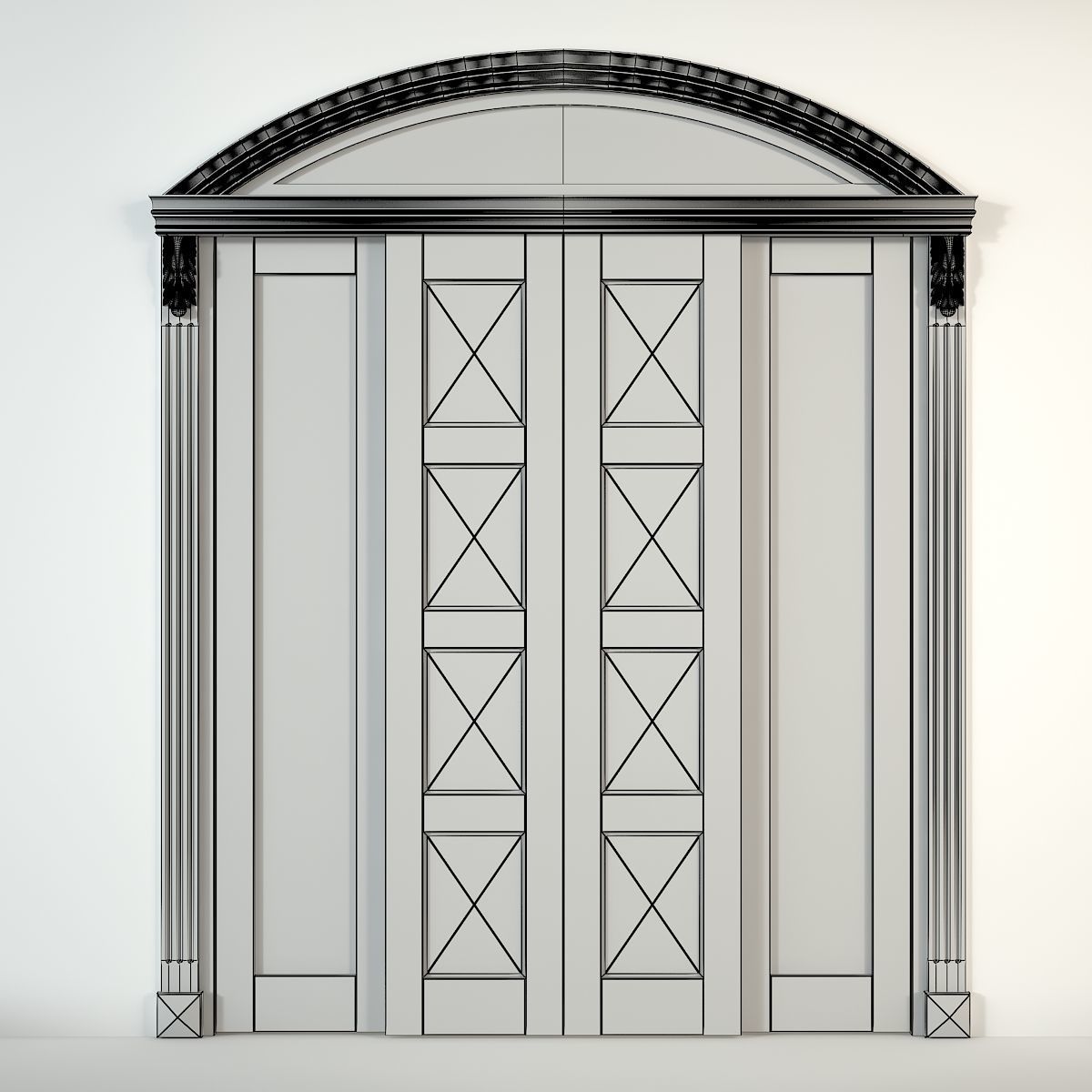 sliding door 3D model_4