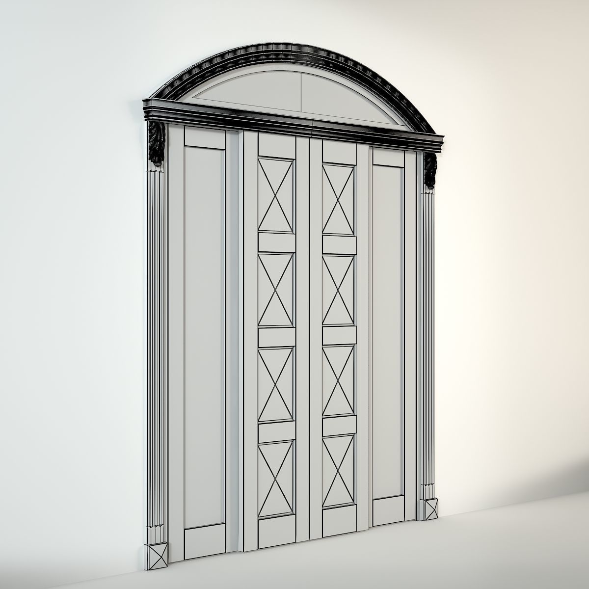 sliding door 3D model_5