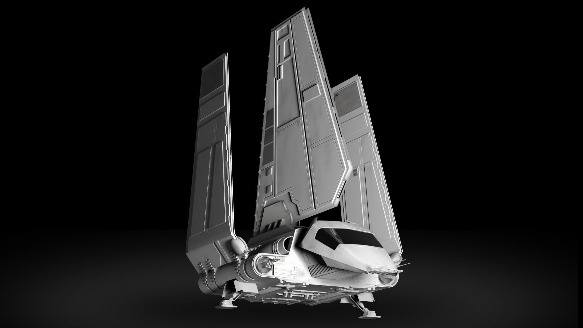 Star Wars Imperial Shuttle Free 3D model_3