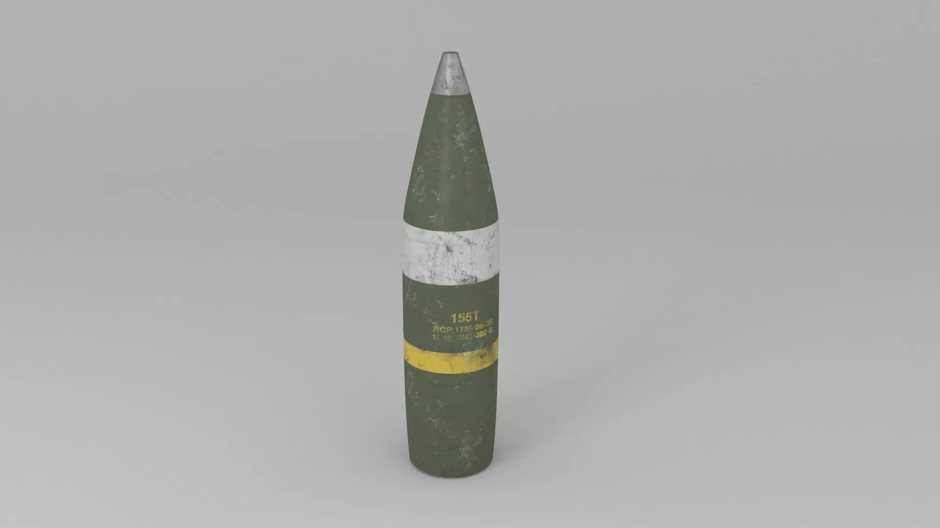 artillery shell 3D model_0