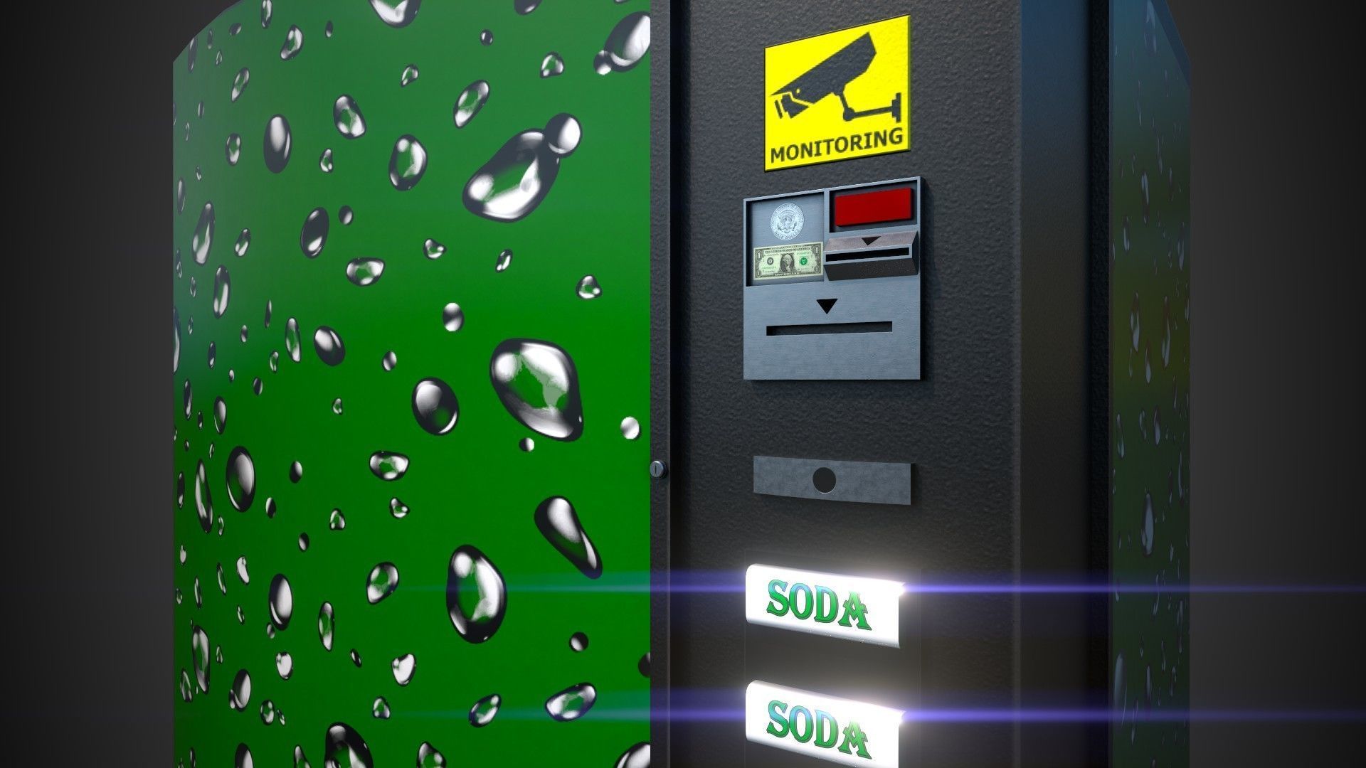 Soda Vending Machine PBR Game Ready  Low-poly 3D model_2