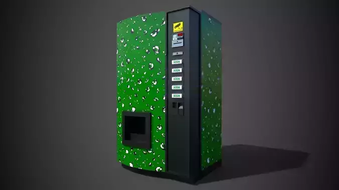 Soda Vending Machine PBR Game Ready 