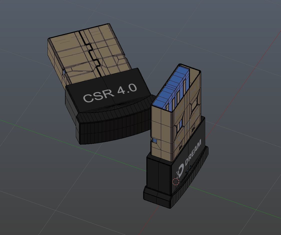 Usb Bluetooth 4 model B14A 3D model_4