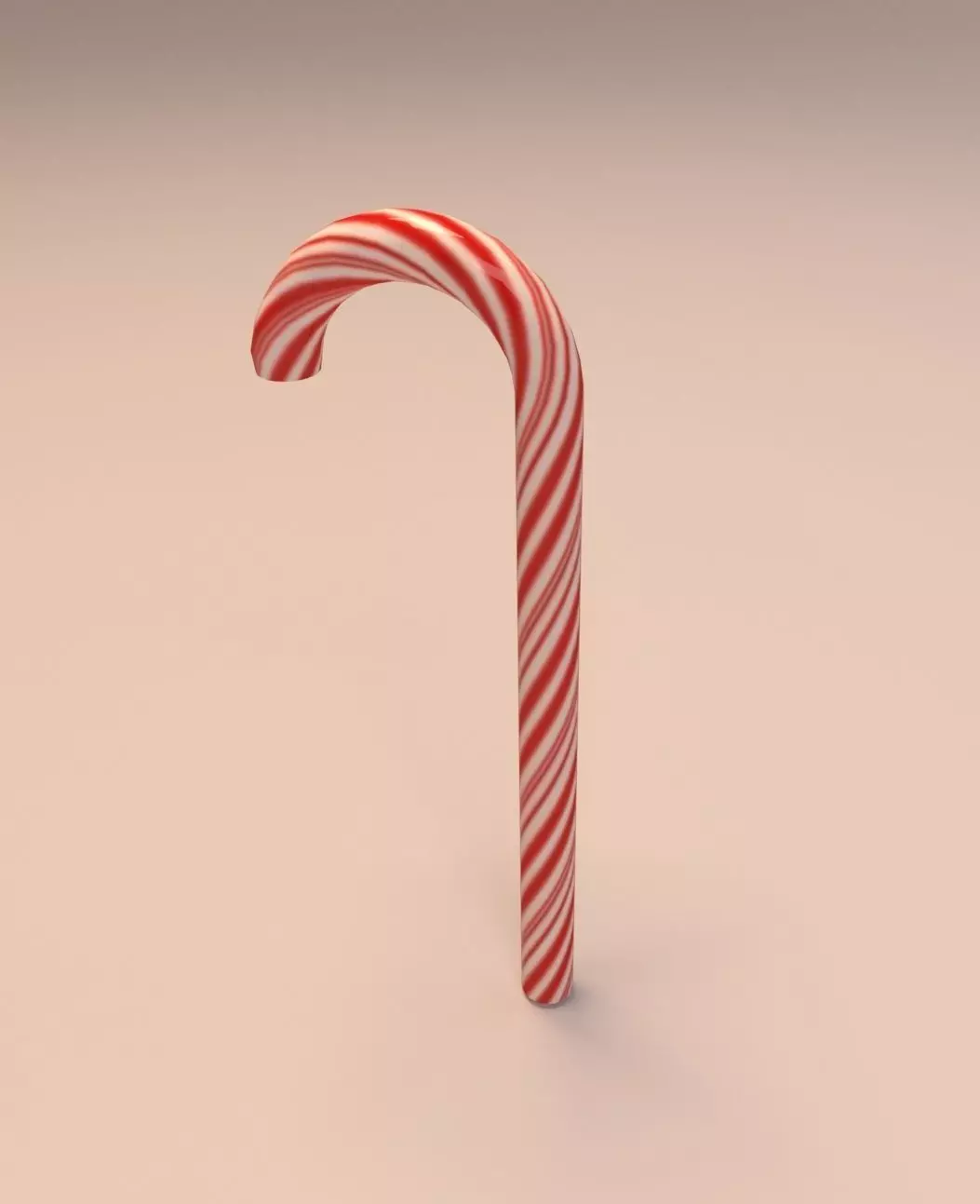 Low Poly CandyCane - Game Ready candy cane Low-poly 3D model_0