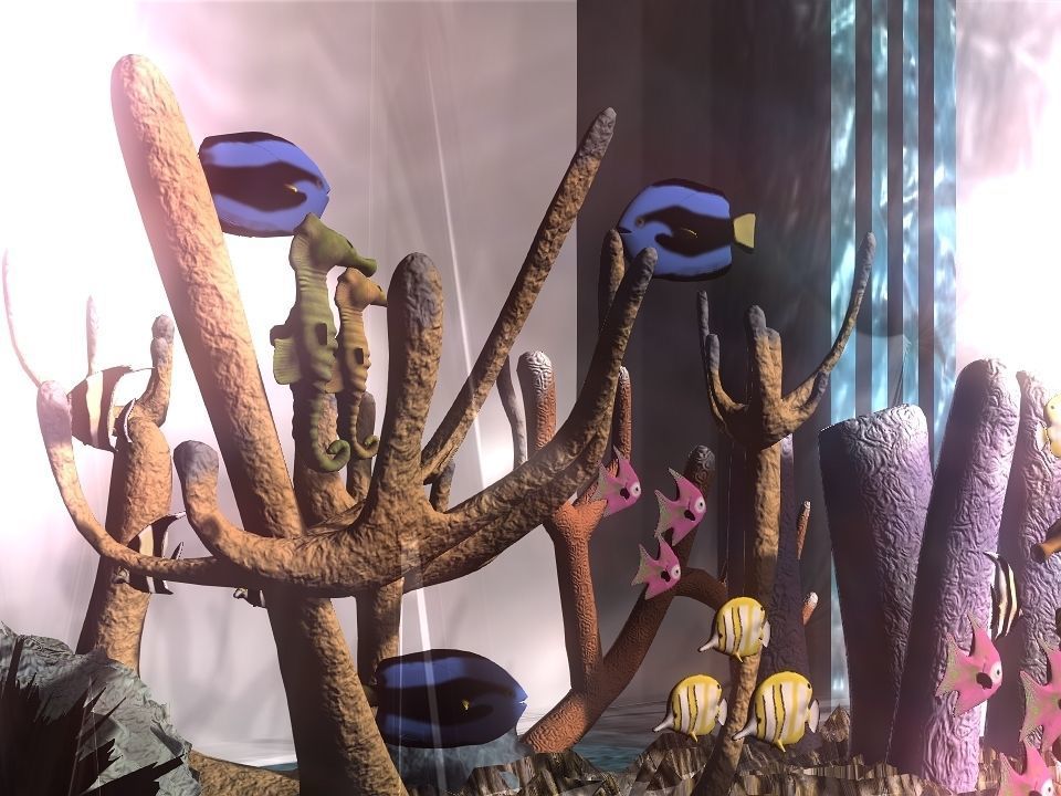 Marble fish bowl 3D model_14