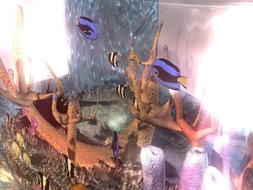 Marble fish bowl 3D model_3