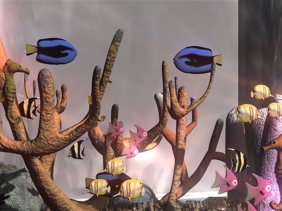 Marble fish bowl 3D model_13