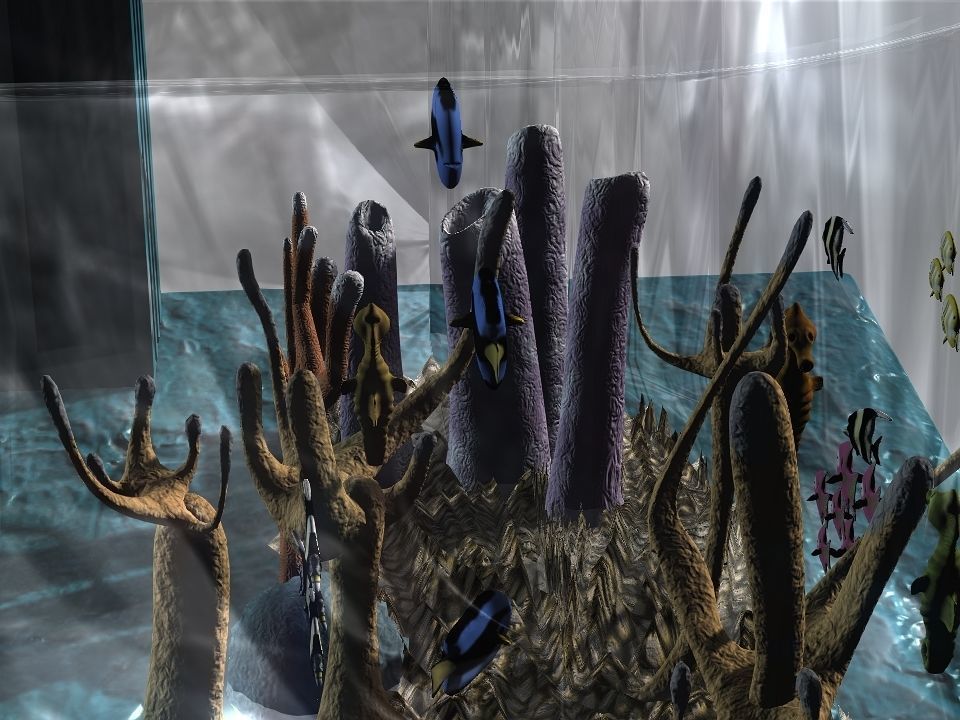 Marble fish bowl 3D model_5