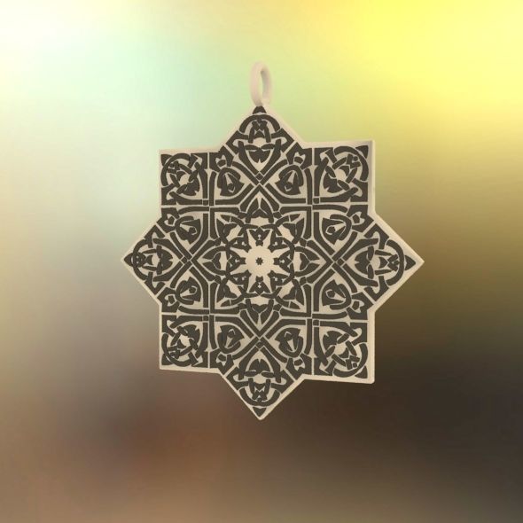 Celtic Knot Pendant 3D print model_30