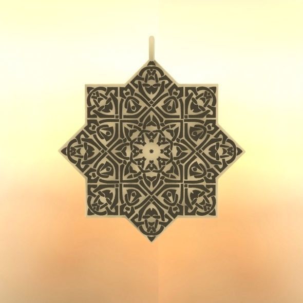 Celtic Knot Pendant 3D print model_16