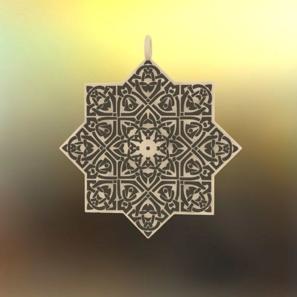 Celtic Knot Pendant 3D print model_31