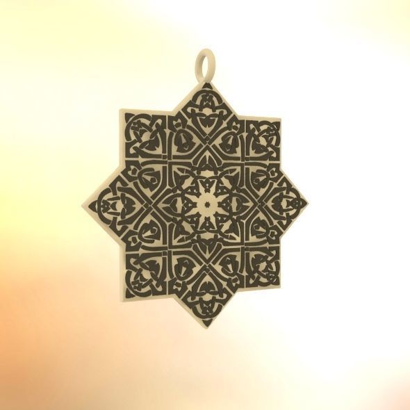 Celtic Knot Pendant 3D print model_28