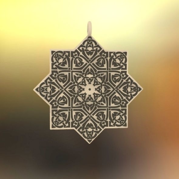 Celtic Knot Pendant 3D print model_32