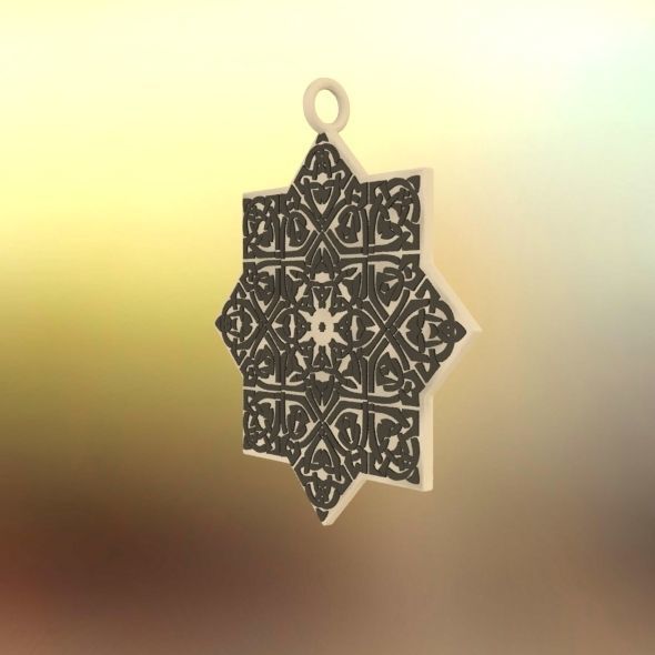 Celtic Knot Pendant 3D print model_27