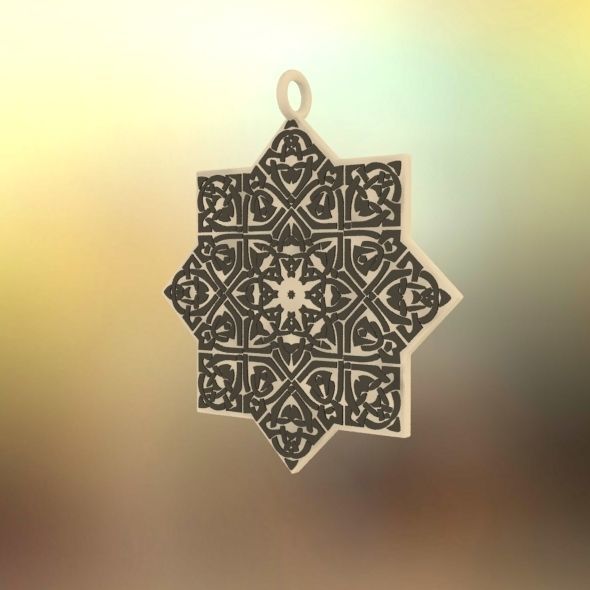 Celtic Knot Pendant 3D print model_29