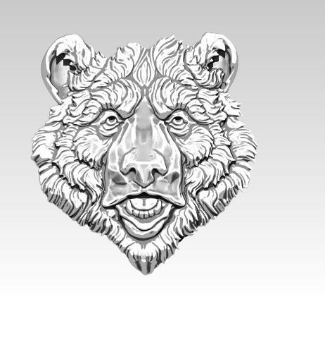 Detailed Realistic Bear Grizzly Relief