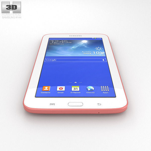 samsung galaxy tab 3 lite pink 3d model max obj 3ds samsung galaxy tab 3 lite pink 3d model max obj 3ds