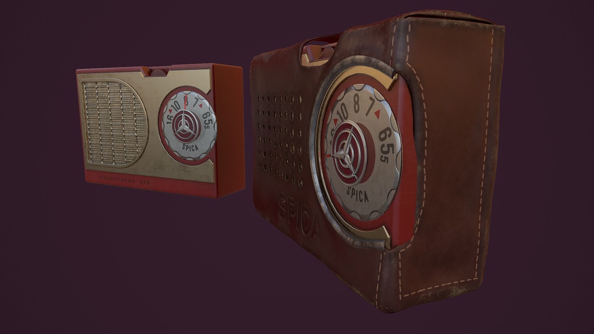 Radio Spica st-600 Low-poly 3D model_25