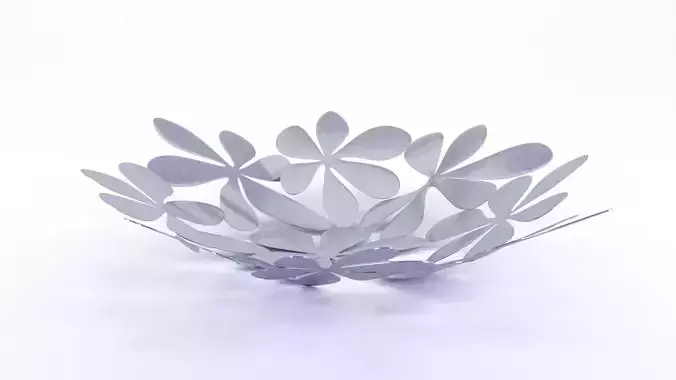 Bowl metal flower 3D model