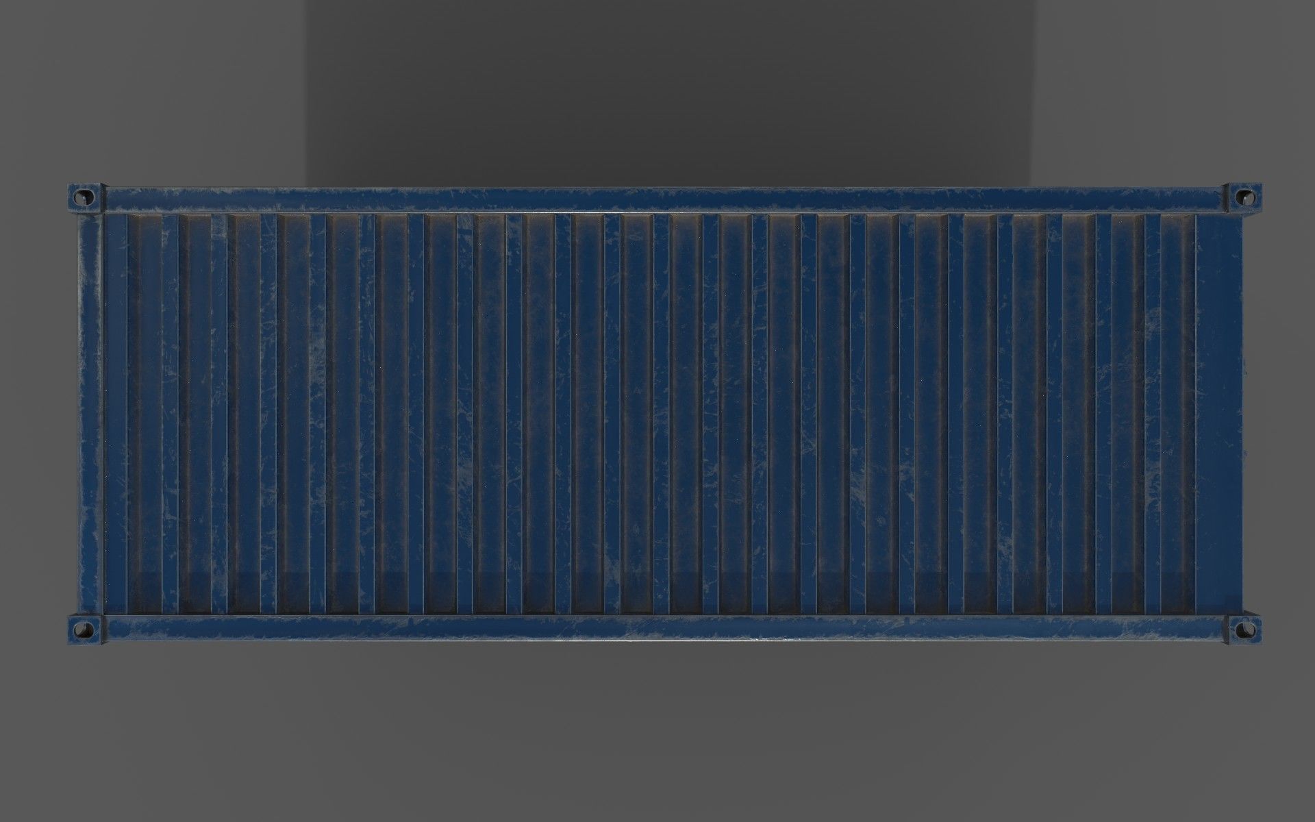  Blue Shipping Container PBR Low-Poly Game Ready 3D Model Low-poly 3D model_5