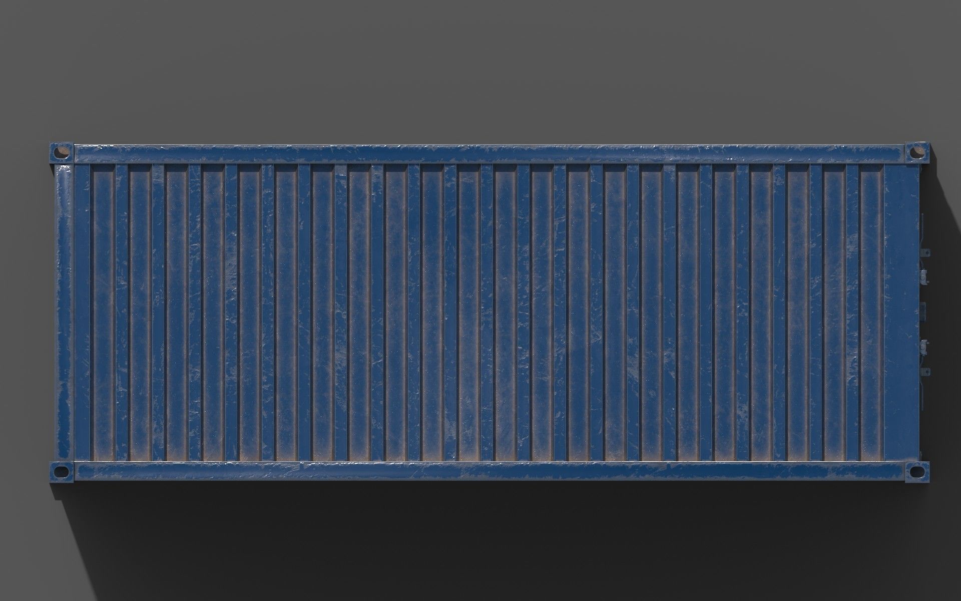  Blue Shipping Container PBR Low-Poly Game Ready 3D Model Low-poly 3D model_10