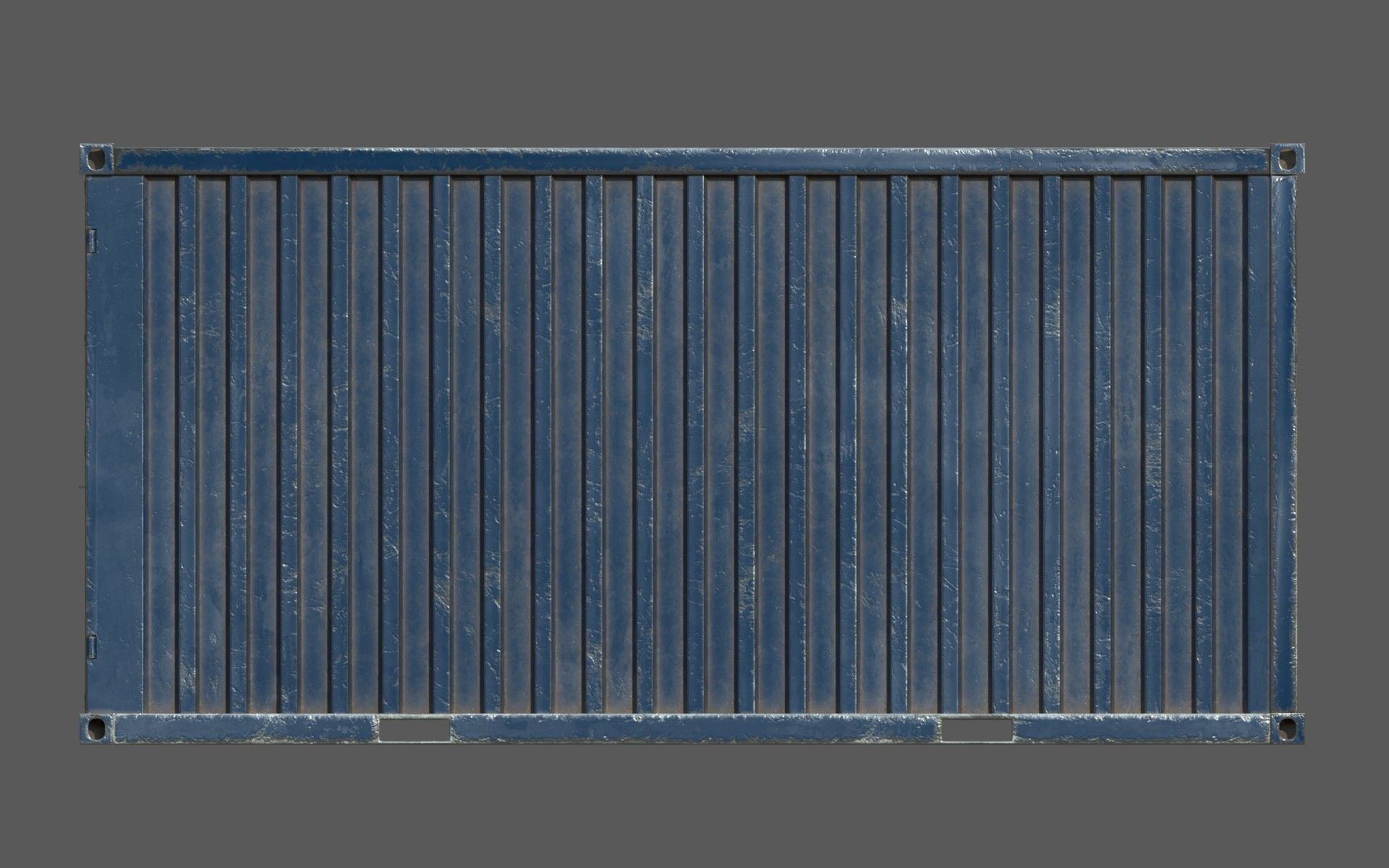  Blue Shipping Container PBR Low-Poly Game Ready 3D Model Low-poly 3D model_7