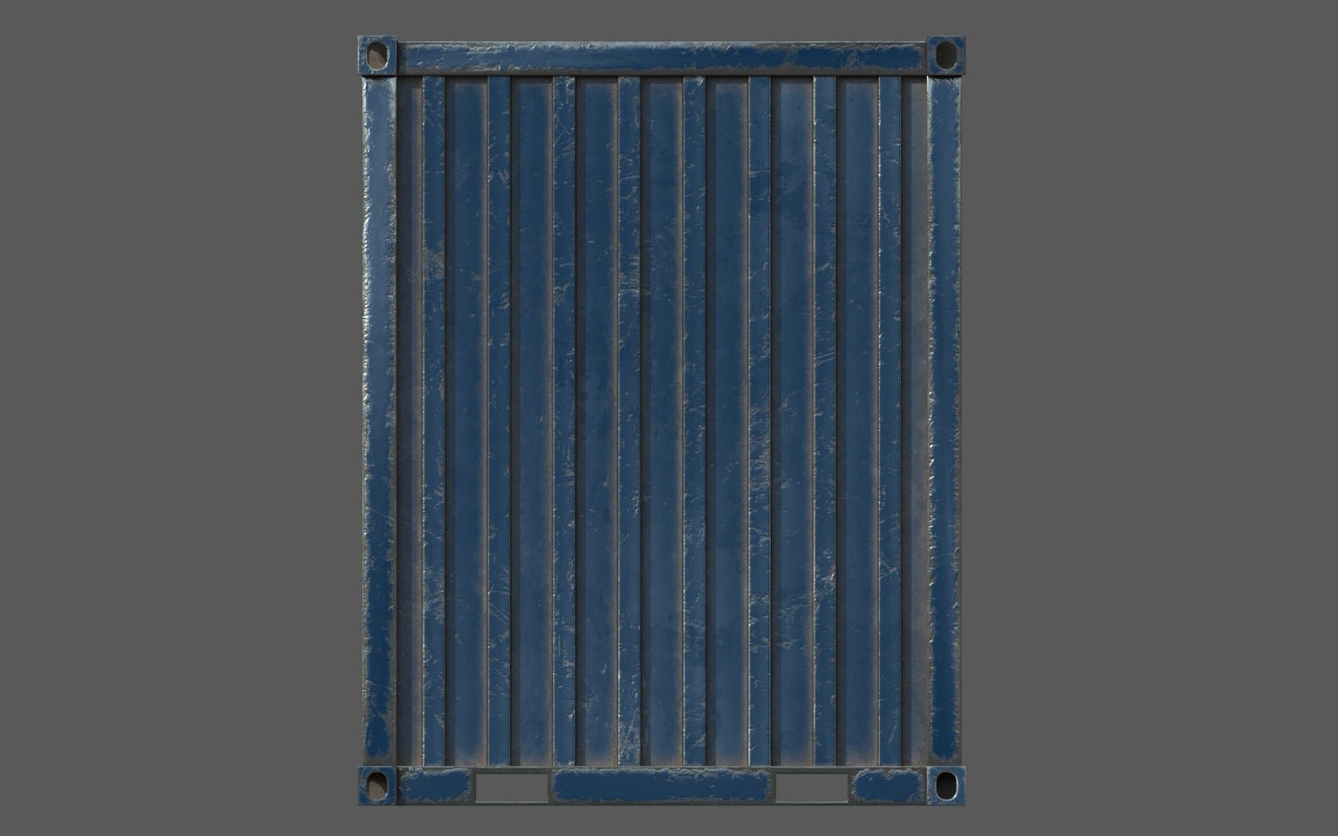  Blue Shipping Container PBR Low-Poly Game Ready 3D Model Low-poly 3D model_8