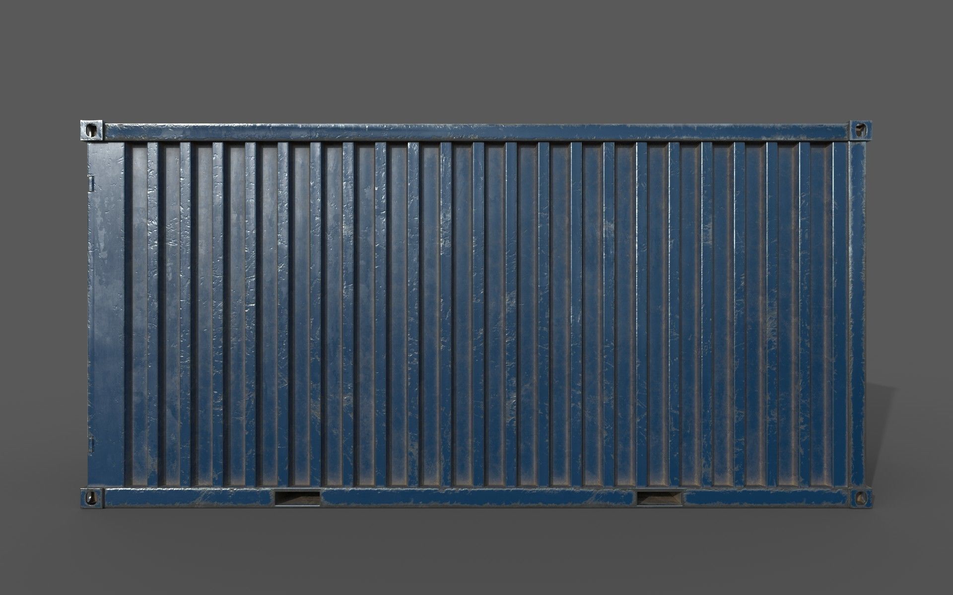  Blue Shipping Container PBR Low-Poly Game Ready 3D Model Low-poly 3D model_2