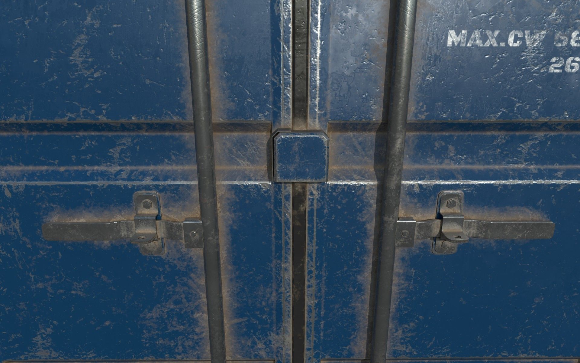  Blue Shipping Container PBR Low-Poly Game Ready 3D Model Low-poly 3D model_16