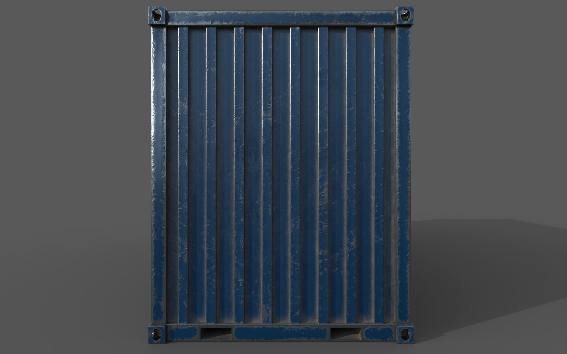  Blue Shipping Container PBR Low-Poly Game Ready 3D Model Low-poly 3D model_3