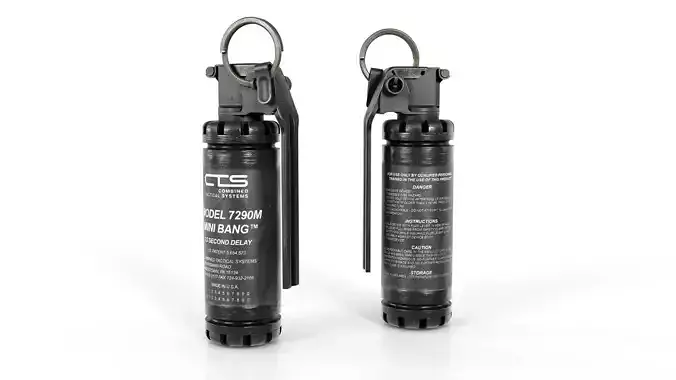 CTS 7290M Mini Flash Bang Grenade Low-poly 3D model