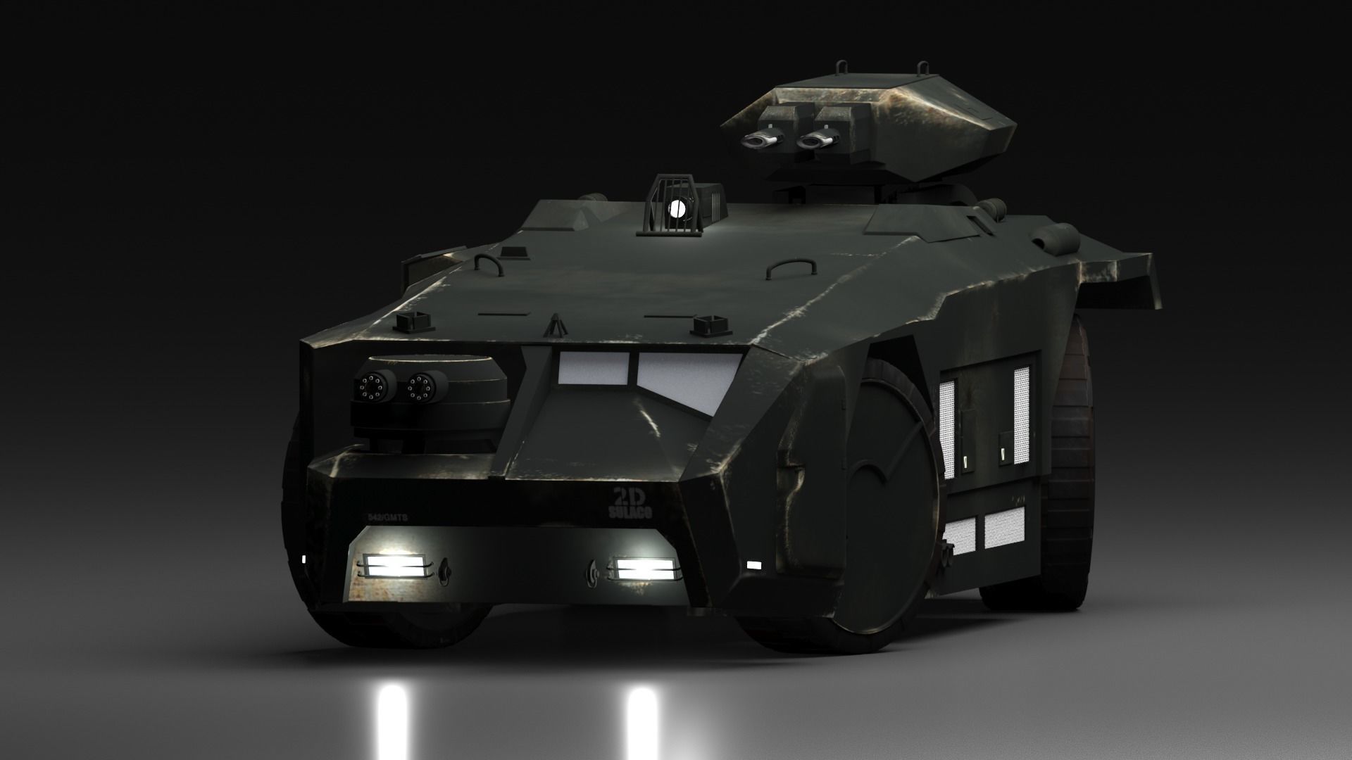 Aliens USMC APC Free 3D model_2