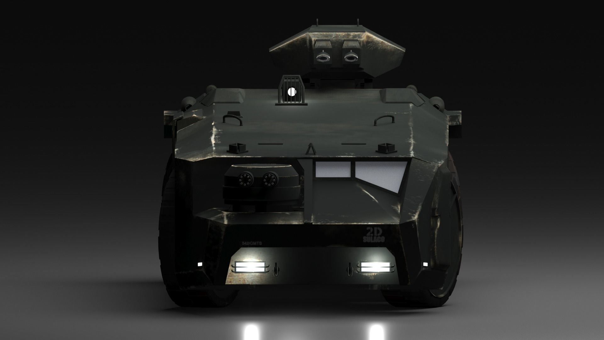 Aliens USMC APC Free 3D model_5