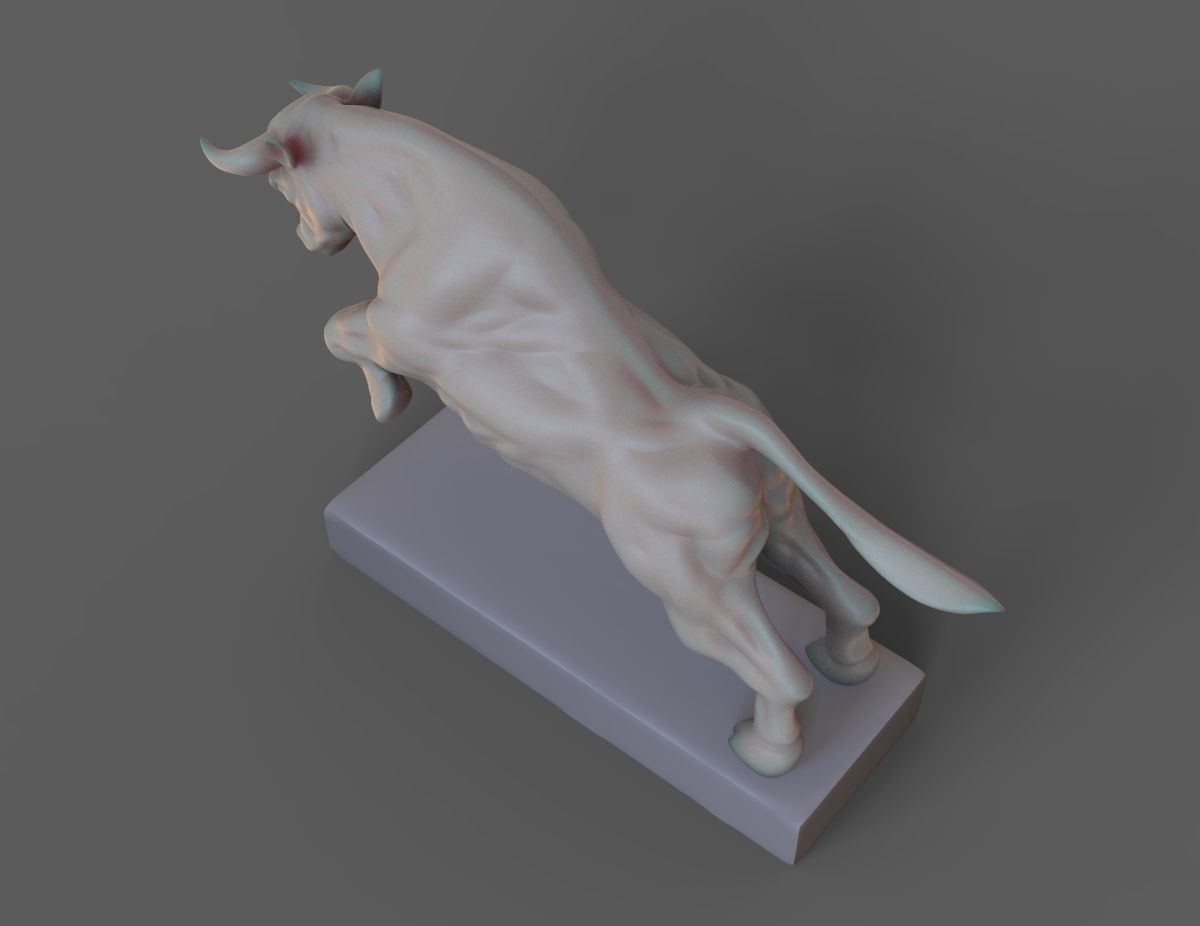 Angry bull 3D print model_2