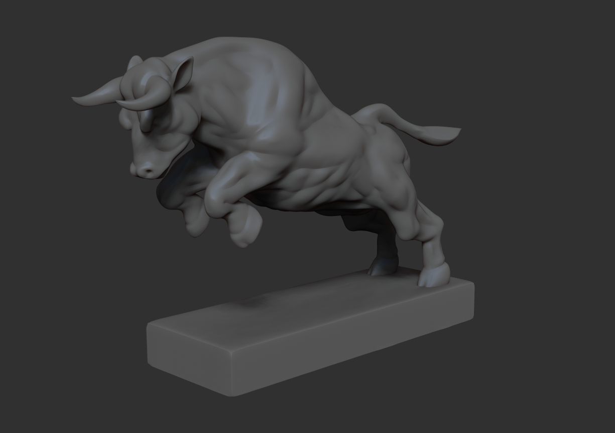 Angry bull 3D print model_8